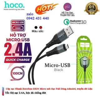 Cáp sạc siêu tốc hỗ trợ micro usb Hoco X38 x14 Hỗ trợ sạc cho Samsung, vivo, huawei , xiaomi, oppo - bảo hành 12 tháng