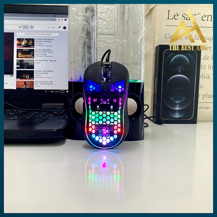 Chuột Máy Tính Có Dây Chuột Gaming LED RGB BOSSTON M750 Chuột Laptop PC Mouse Chơi Game