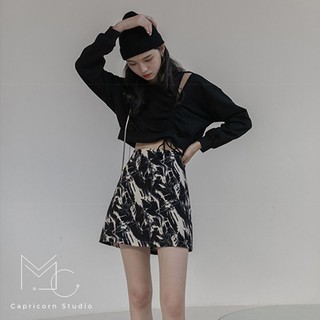 Chân váy ngắn hoạ tiết vảy mực cực phong cách dễ phối đồ [MinC.Studio - MCCV002]