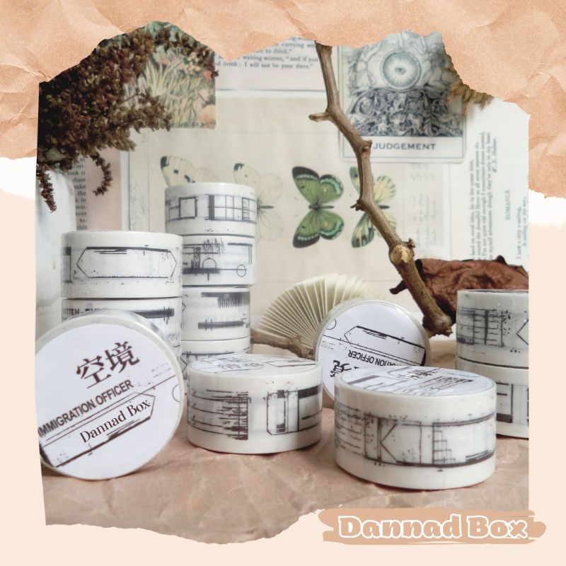 Cuộn Băng Dính Washi Tape Trong Suốt Hình Khung Vẽ