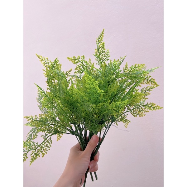 Cành lá giả nhiều mẫu trang trí, cành cỏ điểm mix hoa