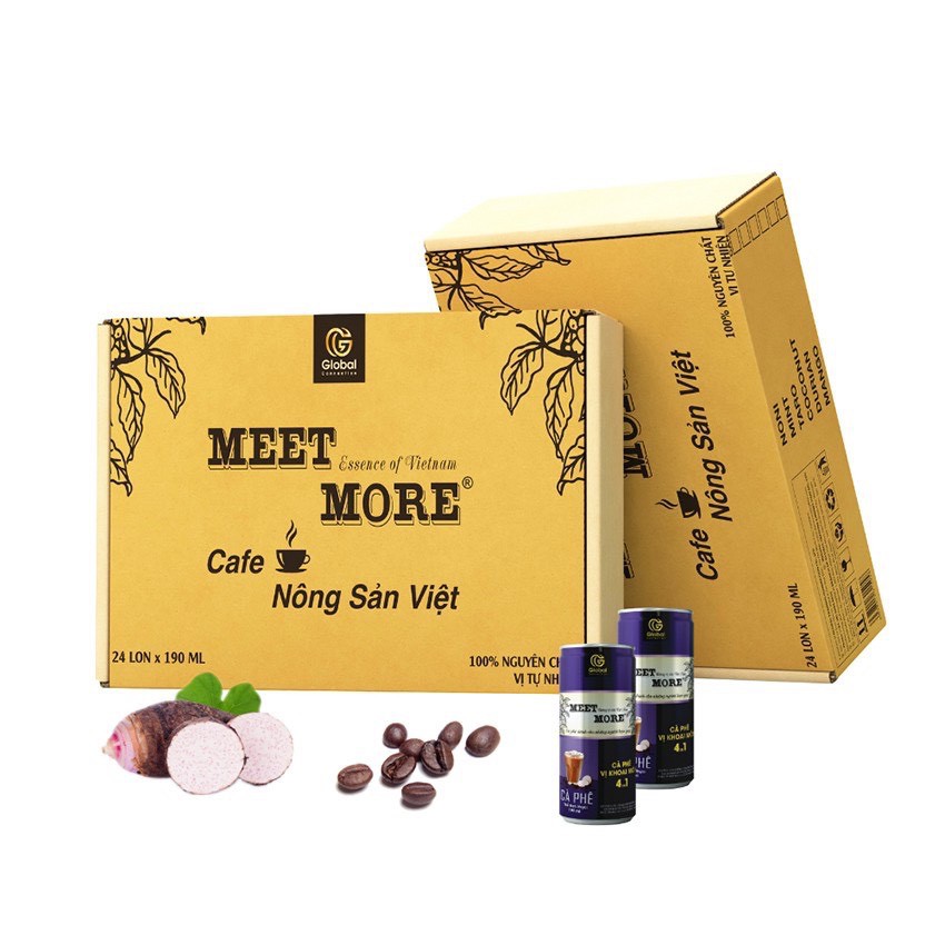 Cafe lon MEETMORE vị khoai môn