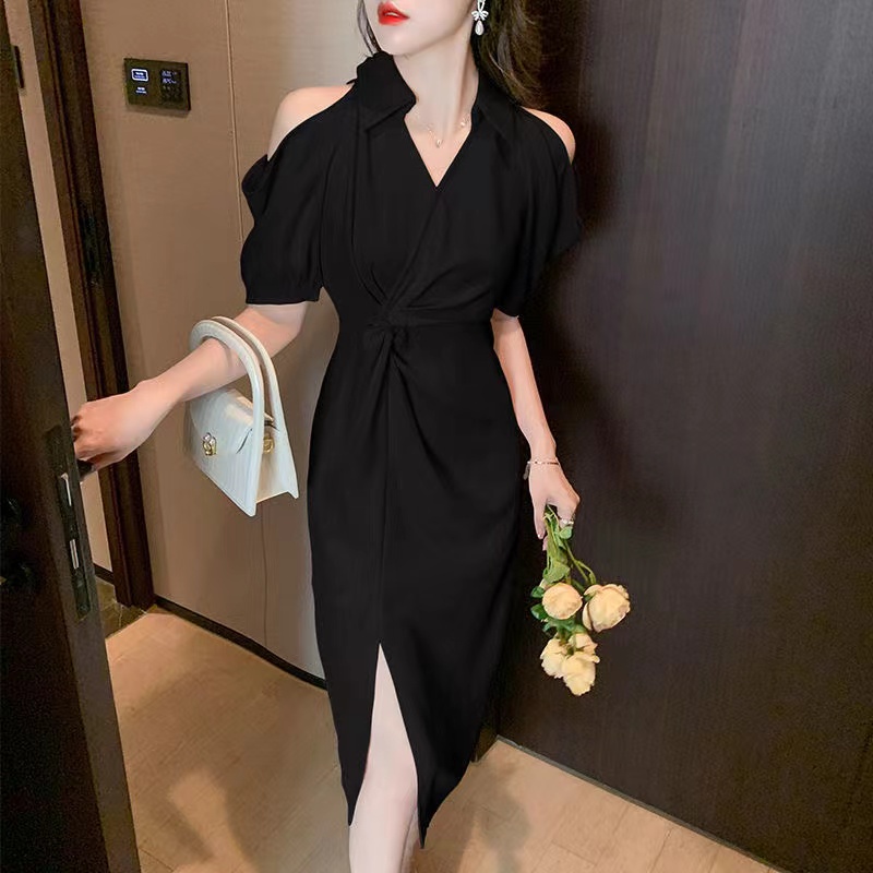 Đầm Cổ Chữ V Hở Vai Ôm Dáng Quyến Rũ Dành Cho Nữ