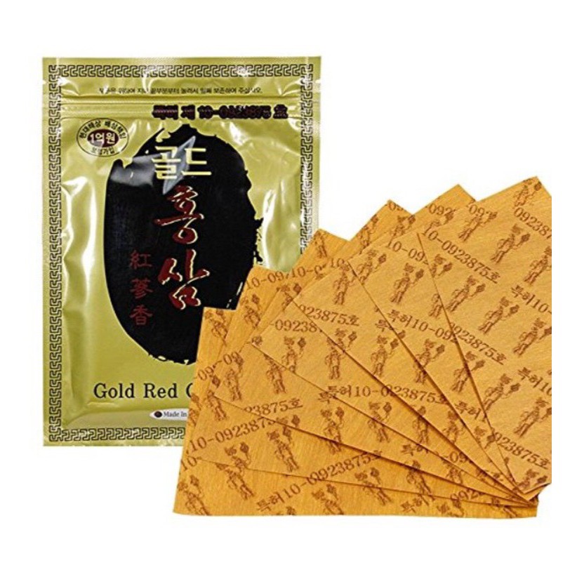 Combo 5 gói cao dán hồng sâm Hàn Quốc 20 miếng