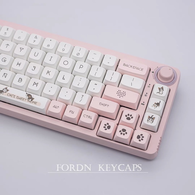 SET KEYCAP XDA PBT MÈO CHICHI 141 PHÍM