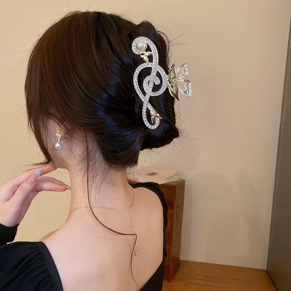 Kẹp Tóc Càng Cua Cỡ Lớn Phong Cách Pháp Thanh Lịch Cho Nữ|Giấy Ghi Chú Hình Nốt Nhạc Xinh Xắn