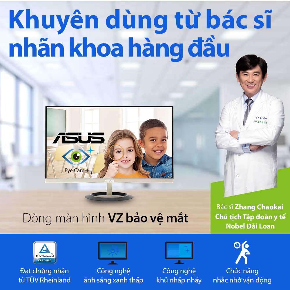 Màn Hình Siêu Mỏng ASUS VZ249H 24" IPS Full HD Bảo Vệ Mắt