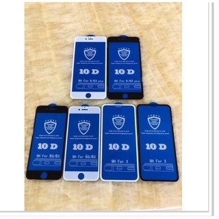 Cường Lực Iphone Full màn 10D - Cường lực ip (tặng khách giấy lau Khô - Ướt)