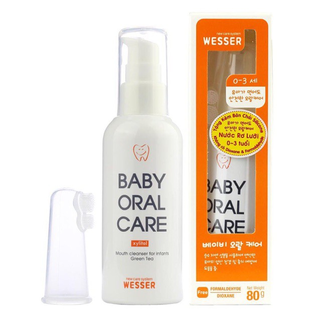 [Bb123] Nước rơ lưỡi Oral care Wesser 80g cho bé 0-3t