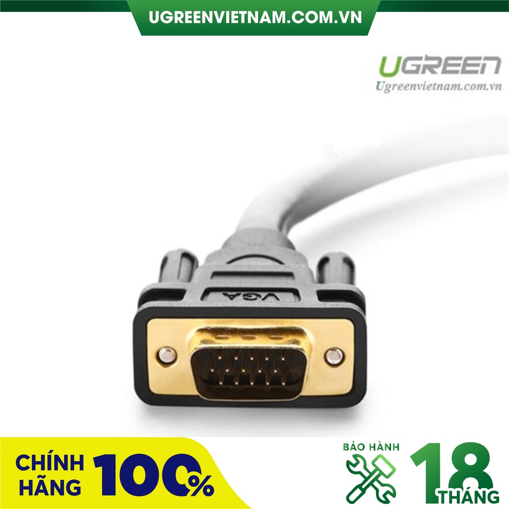 Cáp VGA 3+6C dài 5M cho Màn Hình, Máy Chiếu Chính Hãng Ugreen 11632 Cao Cấp