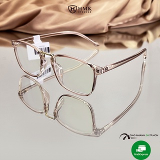 Gọng kính cận Nam/Nữ HMK mắt vuông chất liệu nhựa dẻo tr90 màu sắc thời trang 210 Hồng