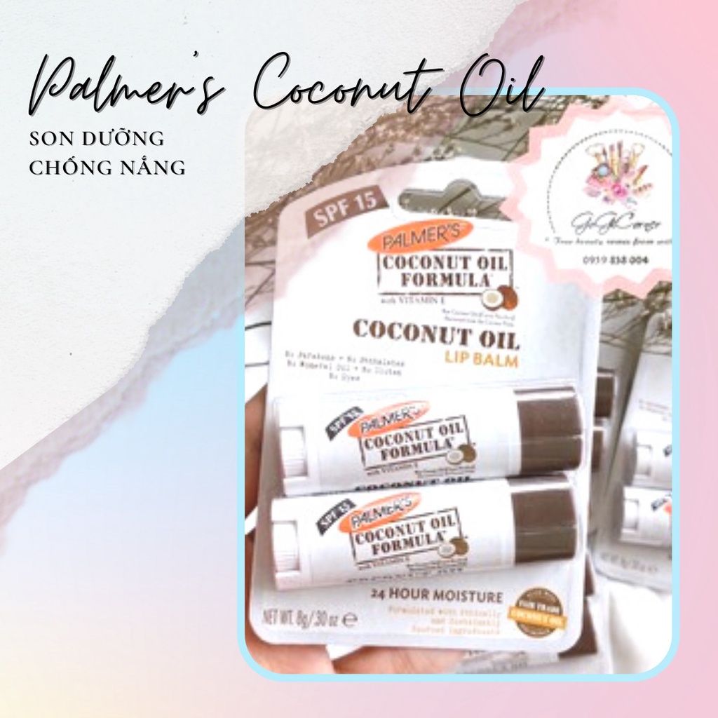 SON DƯỠNG CHỐNG NẮNG PALMER'S COCONUT OIL SPF15 + 8GR