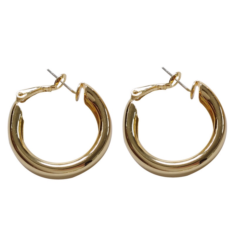 Khuyên Tai Tròn Phong Cách Harajuku Đơn Giản Cá Tính