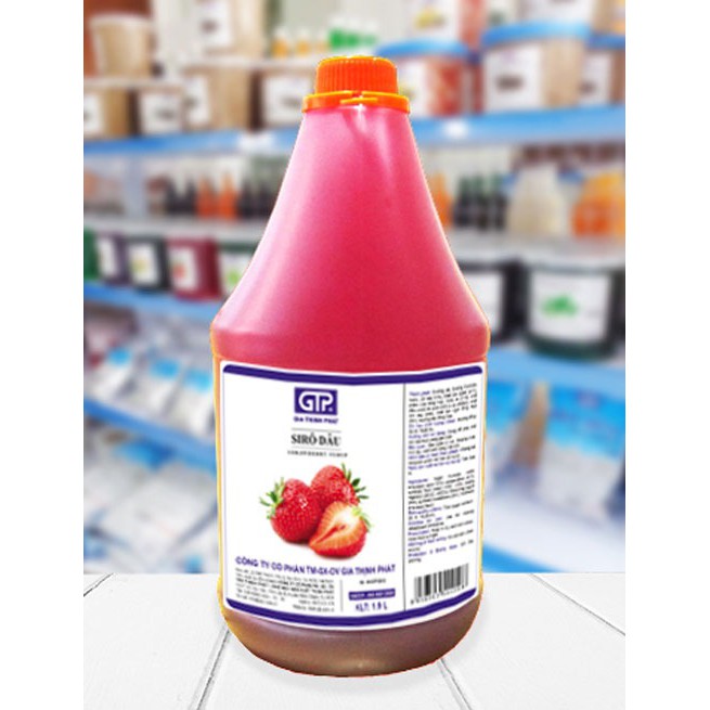 Syrup Dâu GTP - 1,9 Lít [DUNG TÍCH LỚN] - 19385028 - Nguyên liệu pha chế trà sữa HIỆP PHÁT