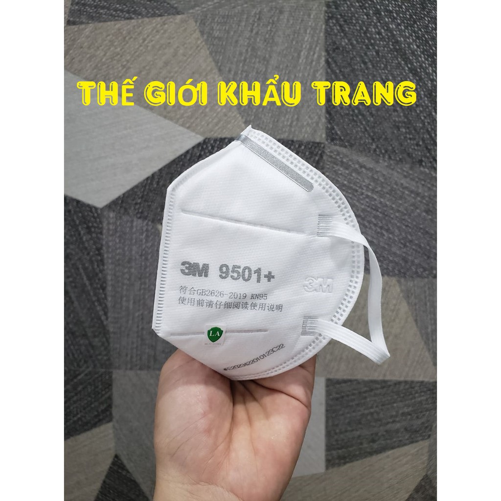 Khẩu trang 3M N95 9501v+, 9501+ chống bụi mịn PM2.5, dây thun đeo tai, hàng chính hãng | WebRaoVat - webraovat.net.vn