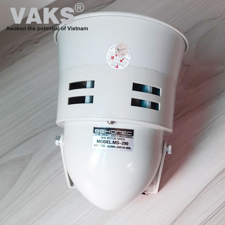 CÒI HỤ XÉ GIÓ BÁO ĐỘNG MS-290, 130dB - CÁC NGUỒN 220V, 24V DC
