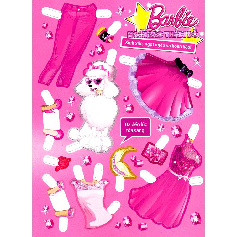 Sách Ghép Hình Barbie Thủ Công Dựng Hình Thời Trang Ngôi Sao Thảm Đỏ