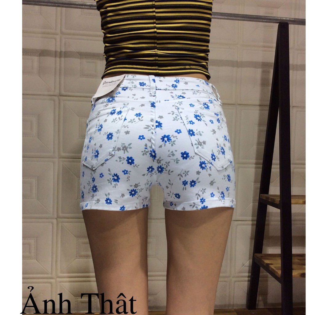 [ Ảnh Thật + Video] Quần short kaki nữ họa tiết màu trắng | BigBuy360 - bigbuy360.vn