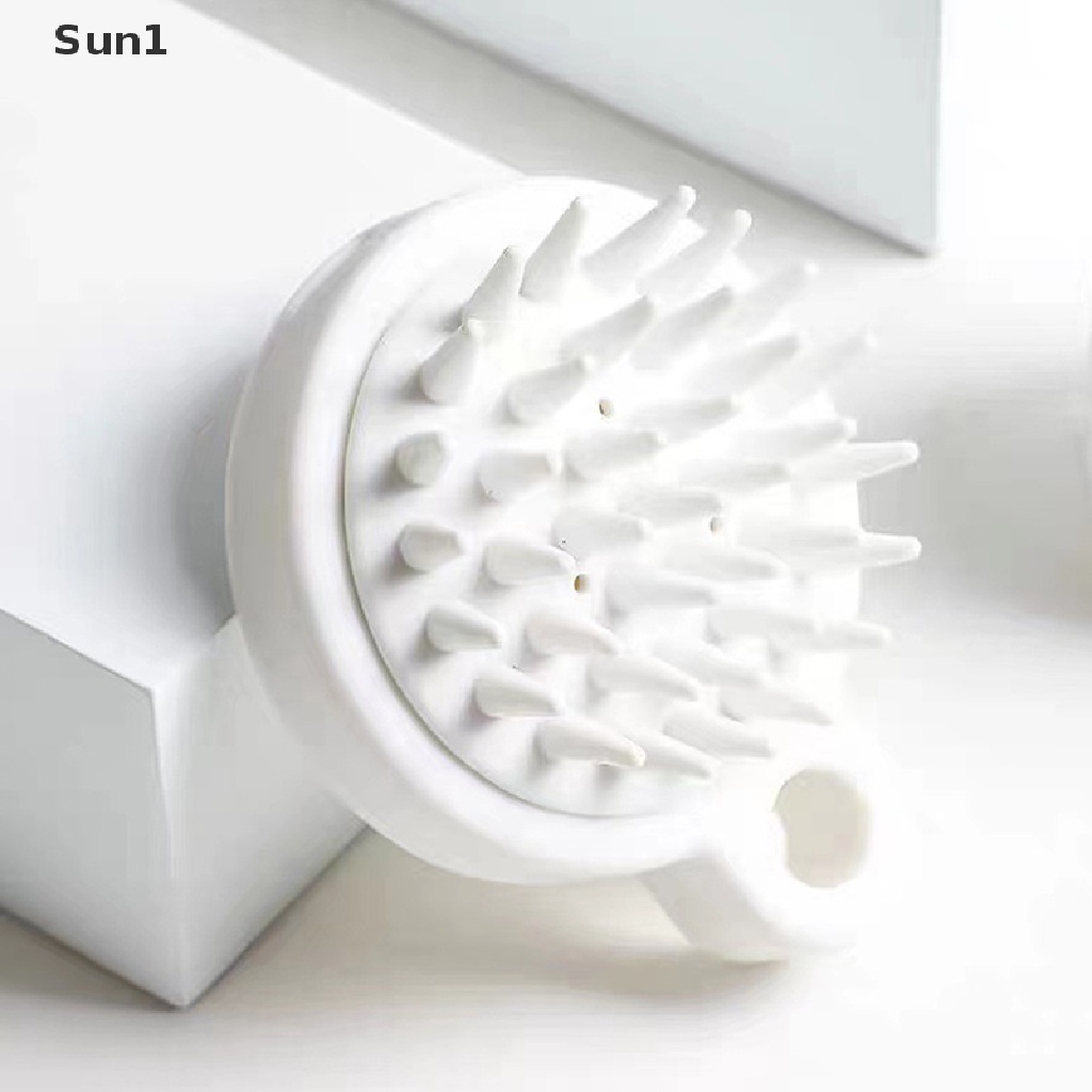 [Hàng mới về] Lược chải tóc bằng silicon mát xa giúp gội sạch đầu bằng tay