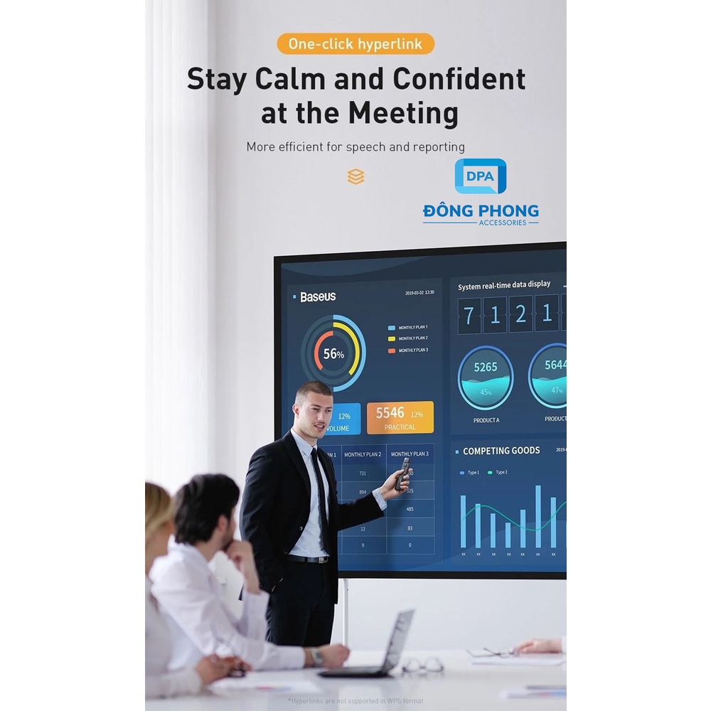 Bút Hỗ Trợ Trình Chiếu Laser Baseus Orange Dot PPT Chính Hãng