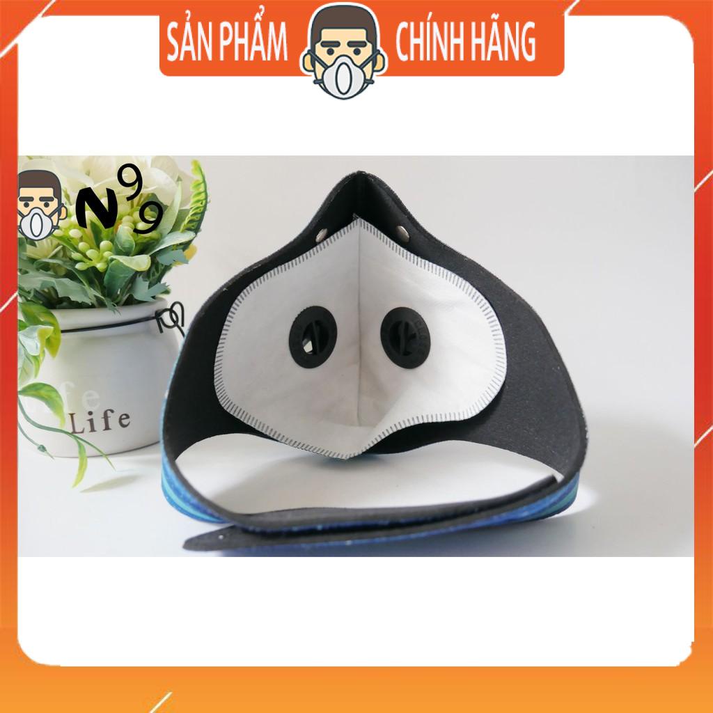 Khẩu trang đi phượt đeo sau gáy DELUXE có van thở