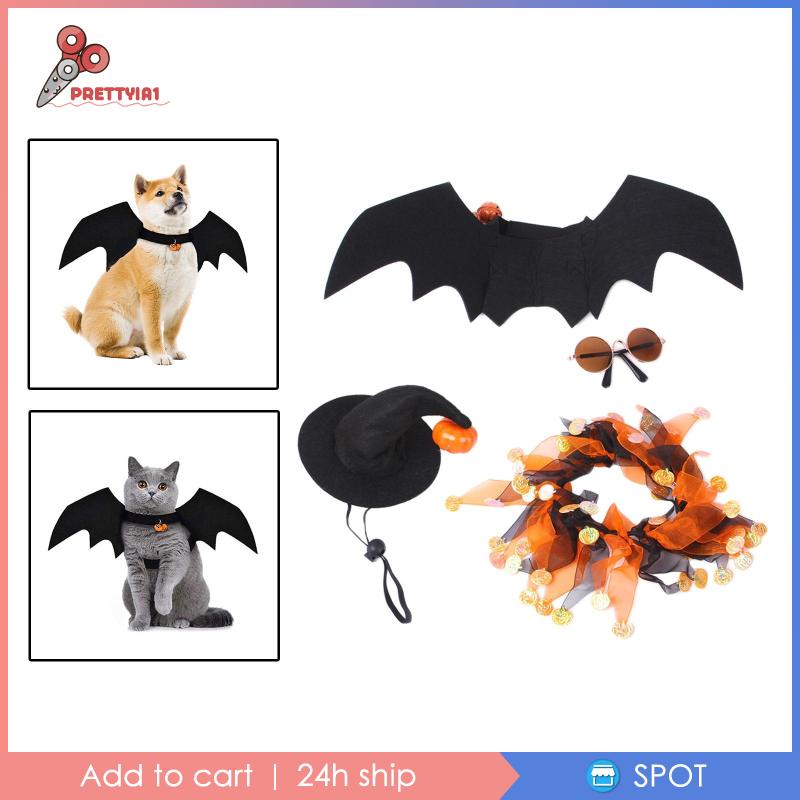 [Prettyia1] Bộ Trang Phục Hóa Trang Halloween Cho Thú Cưng Cỡ Nhỏ / Vừa / Nhỏ