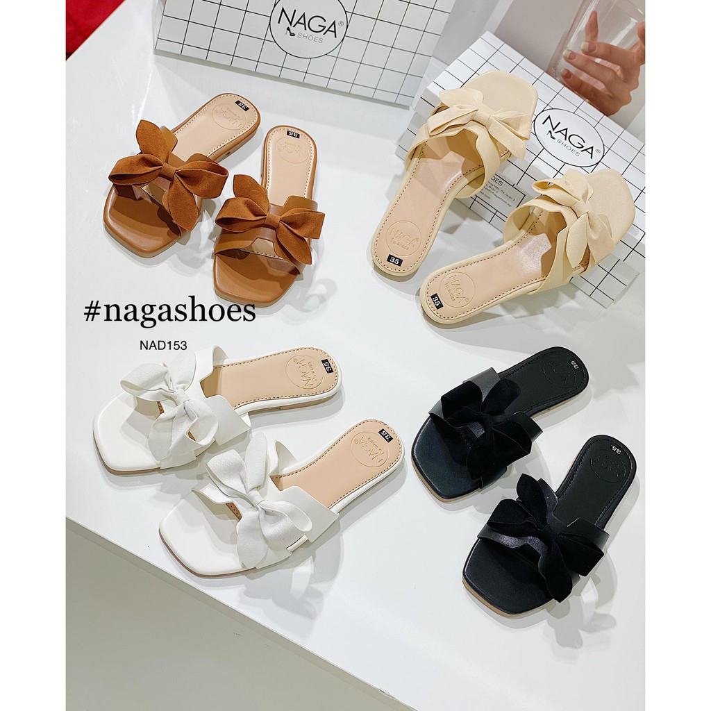 DÉP NAGASHOES CHỮ H PHỐI NƠ NAD153