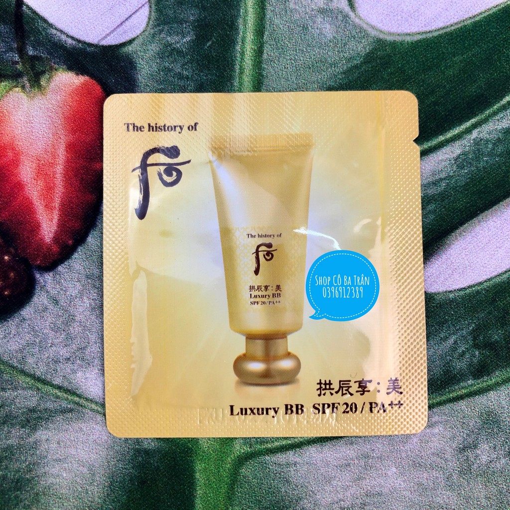 10 Gói Dùng Thử Kem Nền BB Cho Lớp Nền Trong Suốt Chuẩn Hàn Luxury BB Cream Whoo 1ml/gói