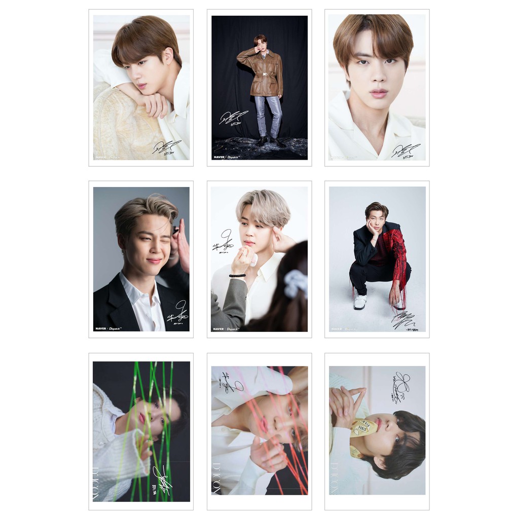 [Ép Lụa] Lomo Card 45 Ảnh BTS có chữ ký - DICON photoshoot