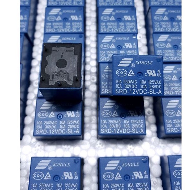 Relay rờ le rơle 5v,12v 4 chân SongLe - 5v -10a 12v-10a