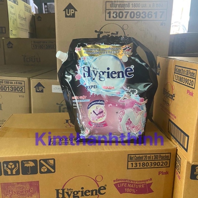 KTT Nước giặt xã HYGIENE đậm đặc túi 1800ml màu đen- Thái Lan