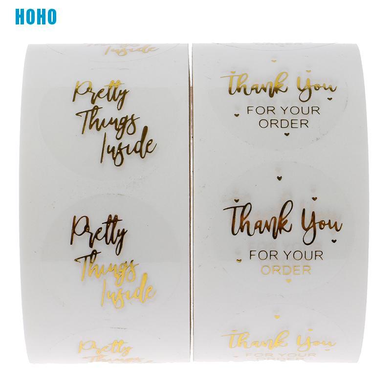 Bộ 500 Nhãn Dán Chữ Thank You Xinh Xắn Tiện Dụng Trang Trí
