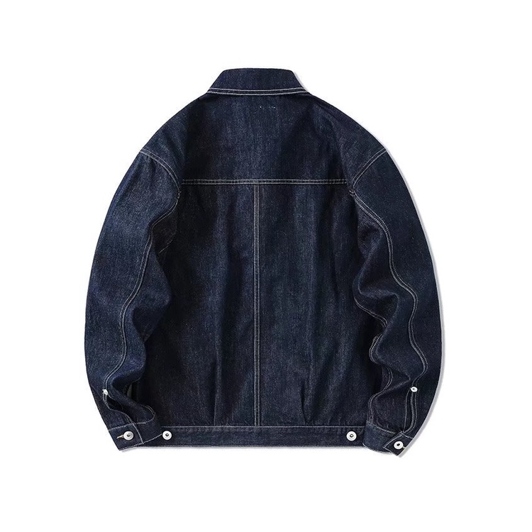 Áo Khoác Denim Dáng Rộng Phong Cách Đường Phố Hàn Quốc Thời Trang Thu Đông Dành Cho Nam