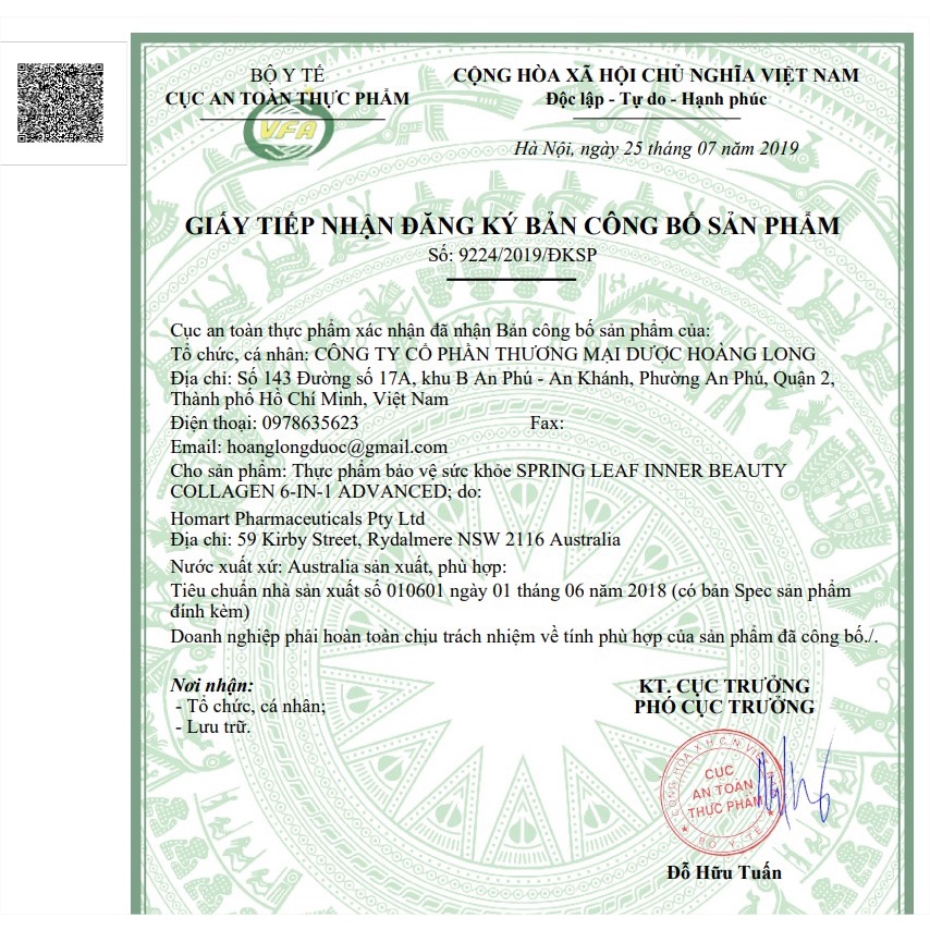 Springleaf Inner Beauty Collagen 6-in-1 - 90 viên - Úc | linhsstore