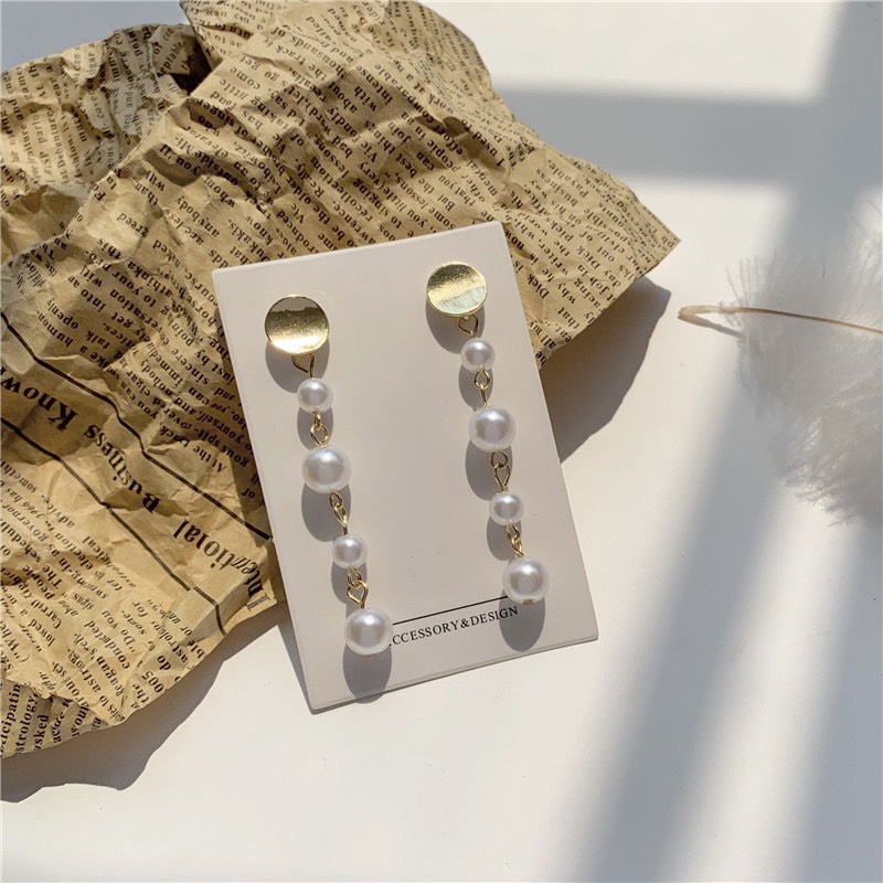 Khuyên tai ngọc dài gợi cảm K673 Mayconner