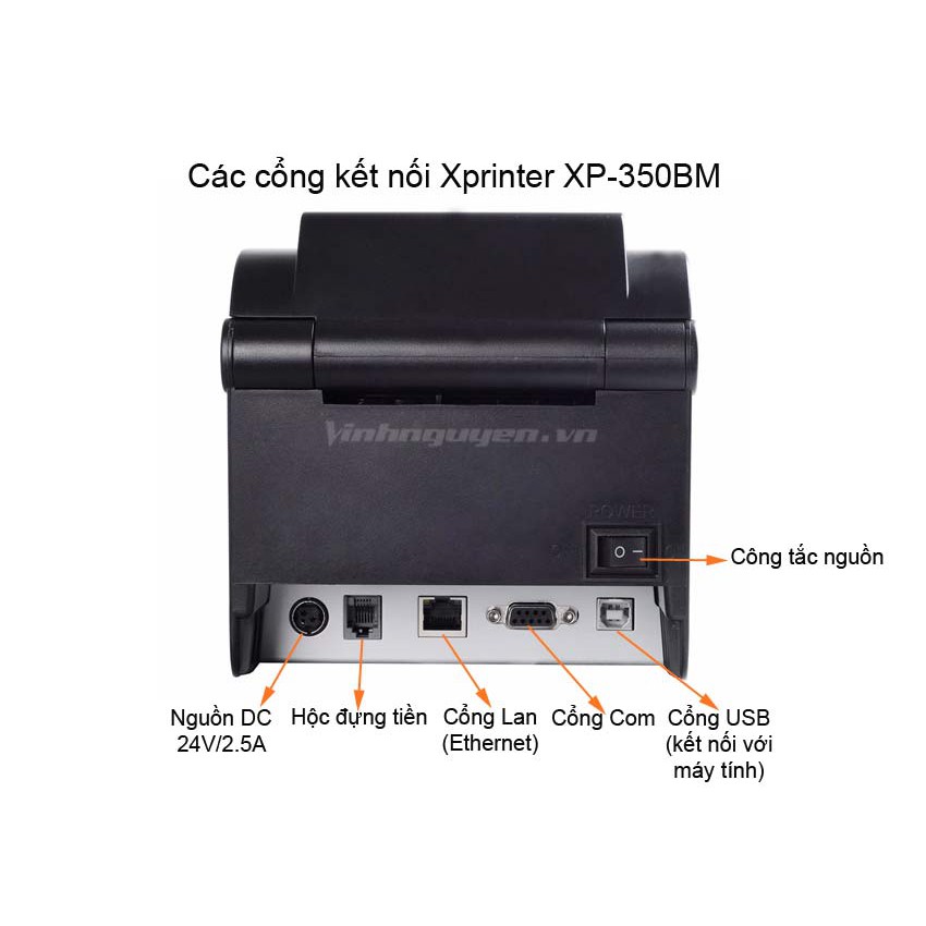 Máy in mã vạch Xprinter 350BM [In tem GHTK] | BigBuy360 - bigbuy360.vn
