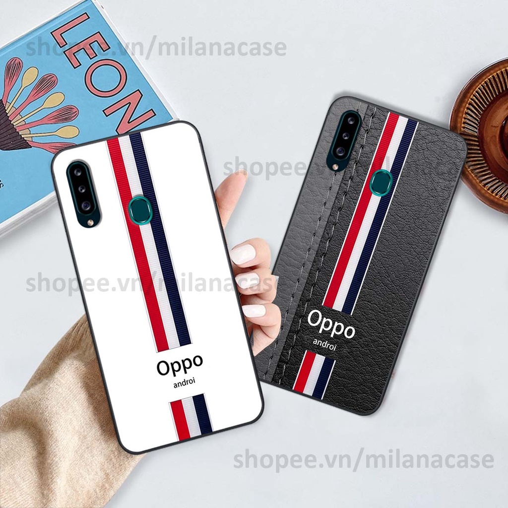 Ốp Samsung A20s in giả da phong cách thể thao, cá tính, thời trang
