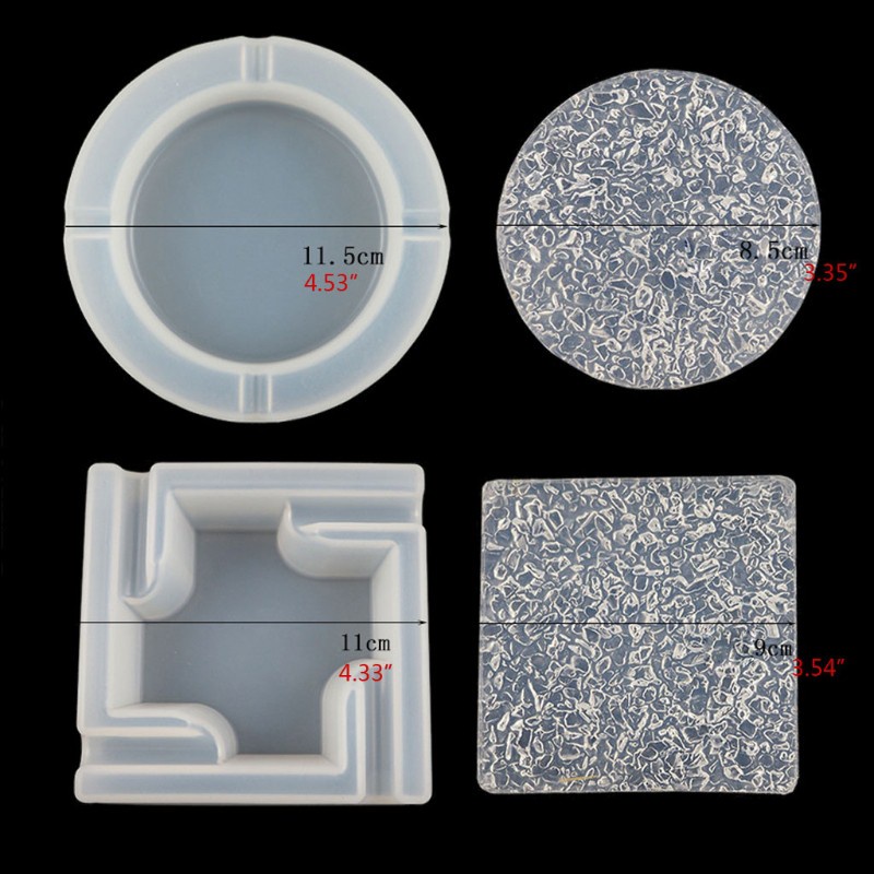 Khuôn Làm Gạt Tàn Thuốc Lá Hình Gợn Sóng Nước Bằng Nhựa Resin Trang Trí Nhà Cửa