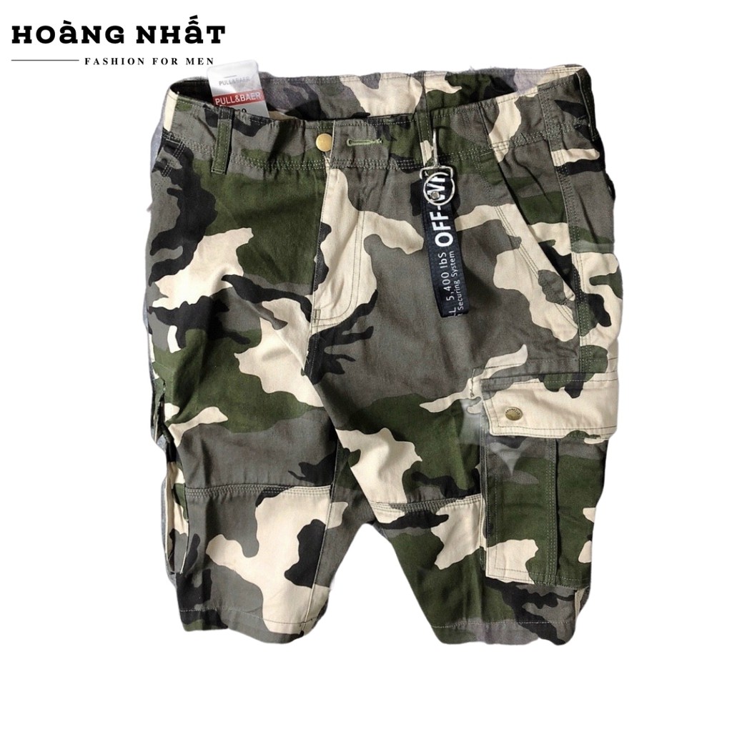 Quần đùi thể thao nam lính rằn ri túi hộp vải kaki cao cấp , jogger rằn ri - Q031