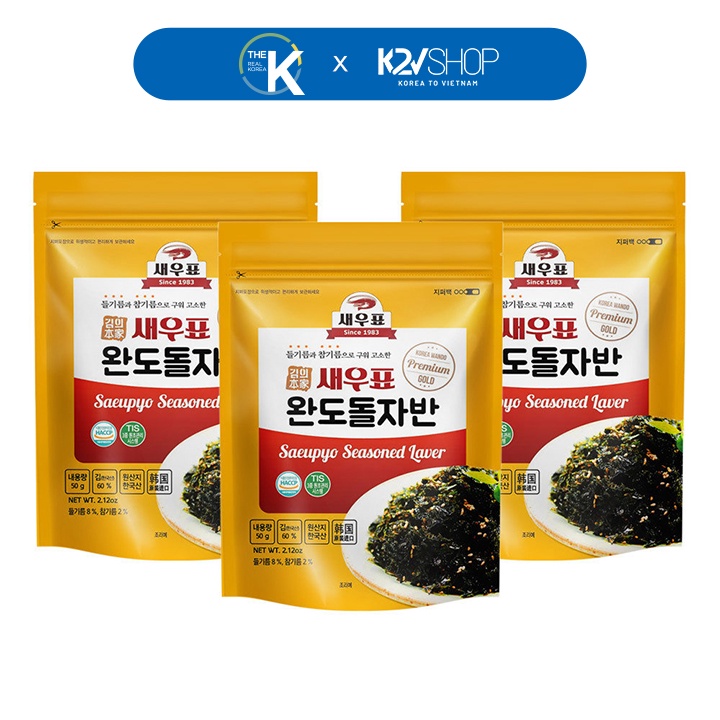 Rong Biển Sấy Khô Ăn Liền Thơm Ngon Wan Do Gói 50g