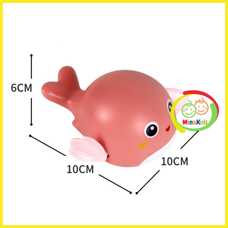 Đồ Chơi Dưới Nước Cho Bé Cá Heo Vặn Cót Thả Bồn Tắm Hồ Bơi Dễ Thương