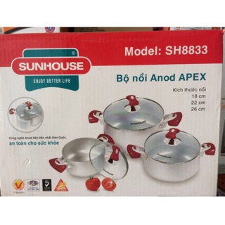 Mua Bộ nồi Anod Sunhouse SH8833