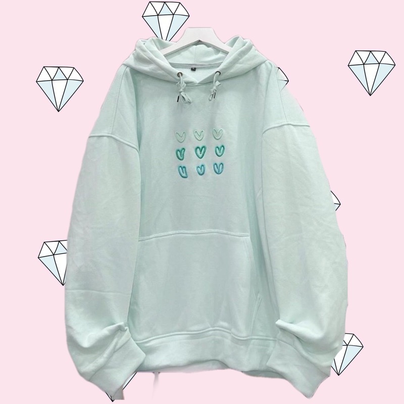 (Có sẵn) Áo Hoodie Nỉ Lót Bông form rộng Tim Mini unisex [ ảnh thật ]