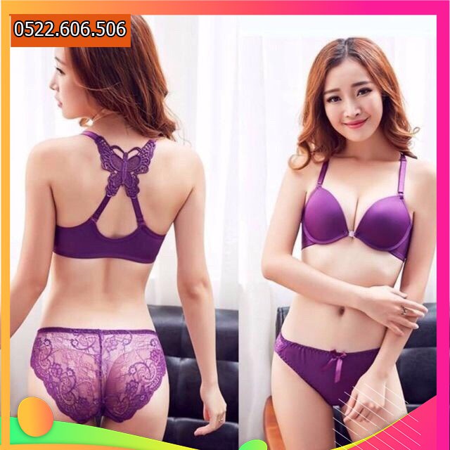 [ Mã giảm giá VUON15K ] Bộ đồ lót cánh bướm sexy cài ngực trước(ảnh thật)