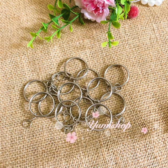 Set 100 Cái Khoen Móc Chìa Khoá Inox Móc Gấu Bông Móc Khoá Handmade