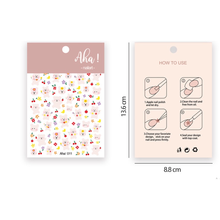 Sticker dán móng AHa, hàng cao cấp