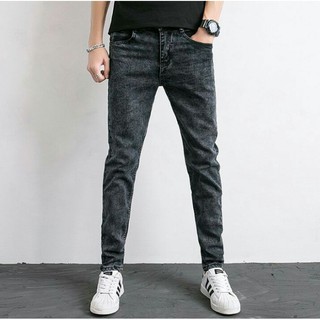 Quần jean Quần bò nam co giãn trơn ống bó skinny cao cấp