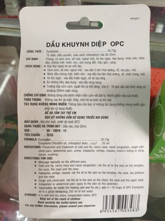 Dầu KHUYNH DIỆP OPC