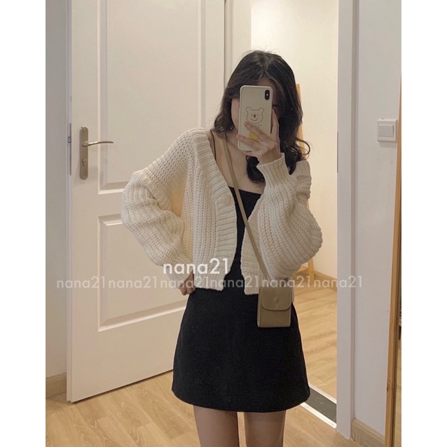 Áo cardigan dáng ngắn nhiều màu