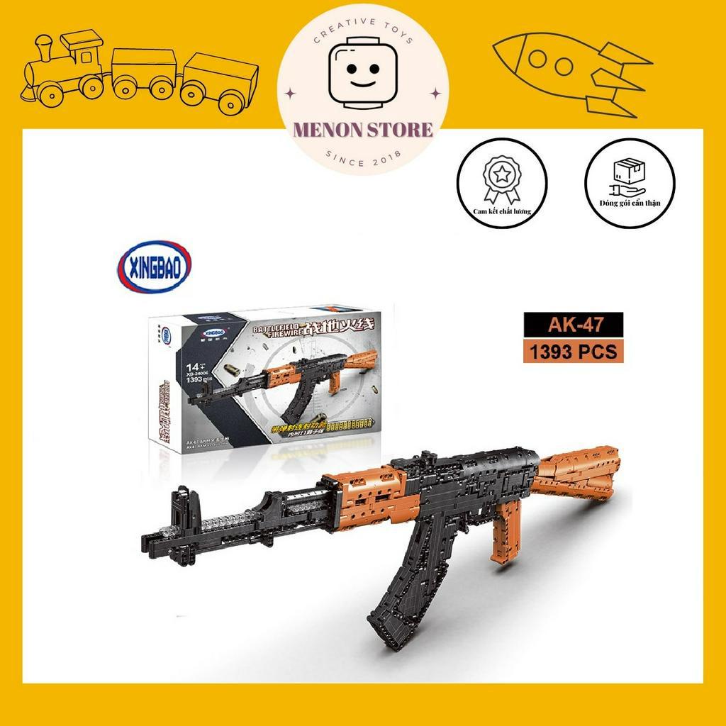 Đồ chơi lắp ráp XB XB24006 24006 Mô hình A K 47 - Xếp hình thông minh